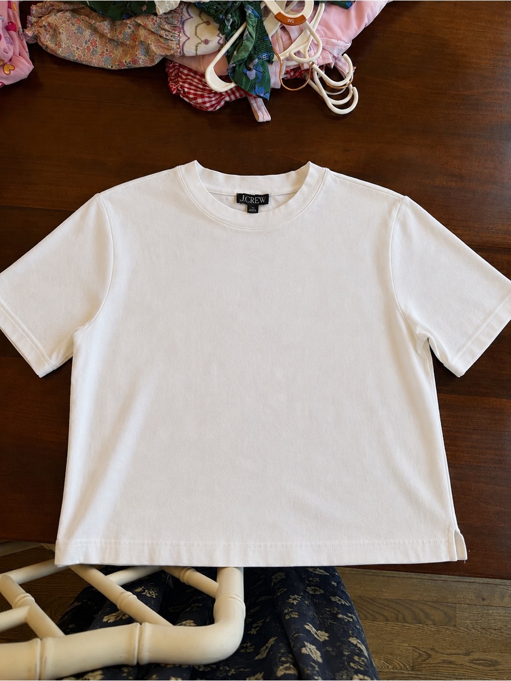 J. Crew White Short-Sleeve Crewneck Tee